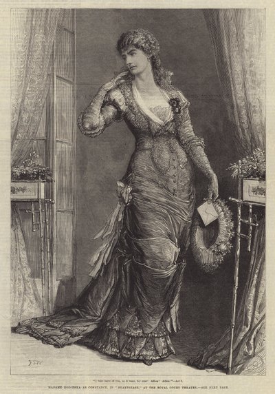 Modjeska夫人在康斯坦茨，在Heartsease，在皇家宫廷剧院 作者 Francis S. Walker