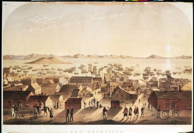 旧金山概况，由M und N Hanhart出版，第1850-52页 作者 弗朗西斯·塞缪尔·马里亚特
