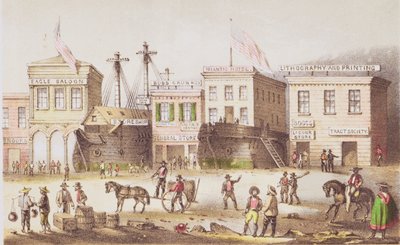 1855年，来自“山脉和泥沼”或“烧焦的杂志”的高而干燥 作者 弗朗西斯·塞缪尔·马里亚特