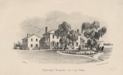 主教医院，PS版杜瓦尔和儿子的光刻，1856年 作者 弗朗西斯·谢尔