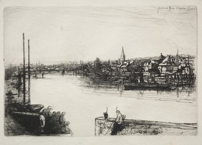 巴特西到达。 作者 弗朗西斯·西摩·哈登（Francis Seymour Haden）