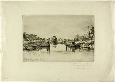 埃格姆船闸 作者 弗朗西斯·西摩·哈登（Francis Seymour Haden）