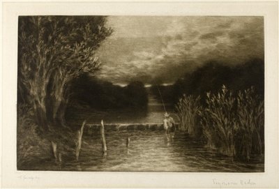 垂钓灰椋鸟 作者 弗朗西斯·西摩·哈登（Francis Seymour Haden）