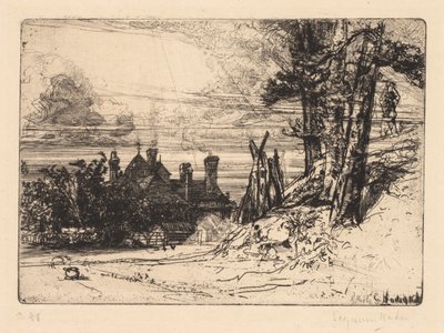 1865年，威尔斯利的霍斯利故居。 作者 弗朗西斯·西摩·哈登（Francis Seymour Haden）