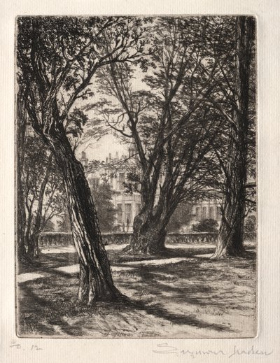 肯辛顿花园（小碟） 作者 弗朗西斯·西摩·哈登（Francis Seymour Haden）