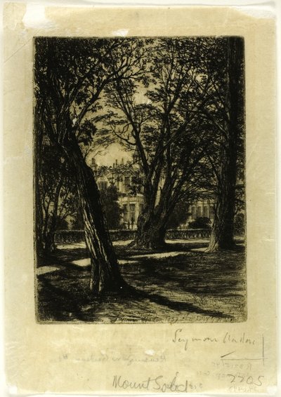 肯辛顿花园，I 号（小盘） 作者 弗朗西斯·西摩·哈登（Francis Seymour Haden）
