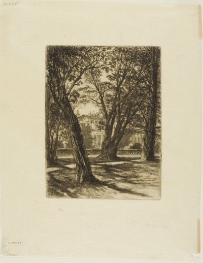 肯辛顿花园 I 号（小盘） 作者 弗朗西斯·西摩·哈登（Francis Seymour Haden）