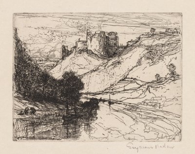基尔加伦城堡（Kilgaren Castle），1864年。 作者 弗朗西斯·西摩·哈登（Francis Seymour Haden）