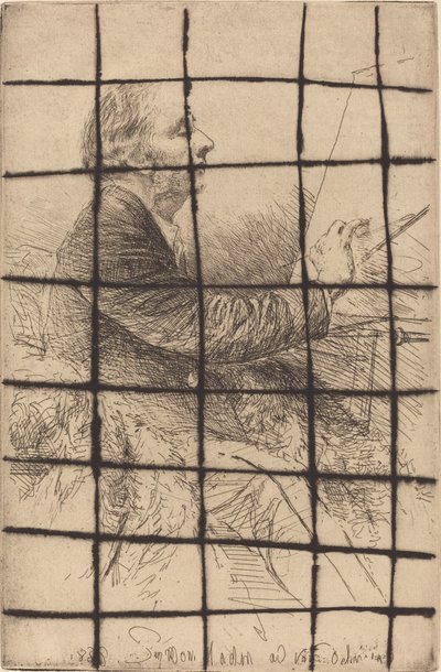 画架前的自画像 作者 弗朗西斯·西摩·哈登（Francis Seymour Haden）