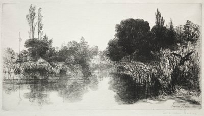 谢尔磨坊池塘，第 11 号（大盘子） 作者 弗朗西斯·西摩·哈登（Francis Seymour Haden）
