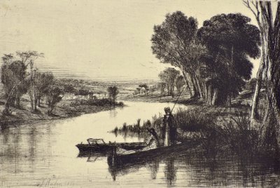 Thames Fishermen No.1 作者 弗朗西斯·西摩·哈登（Francis Seymour Haden）