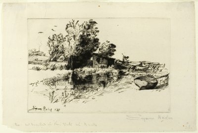 小船屋 作者 弗朗西斯·西摩·哈登（Francis Seymour Haden）