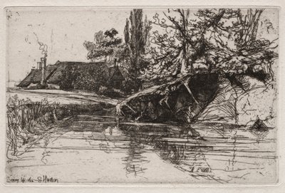 护城河之家，1865年。 作者 弗朗西斯·西摩·哈登（Francis Seymour Haden）