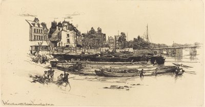 惠斯勒的房子，老切尔西 作者 弗朗西斯·西摩·哈登（Francis Seymour Haden）