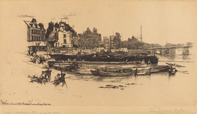 惠斯勒的房子，老切尔西 作者 弗朗西斯·西摩·哈登（Francis Seymour Haden）