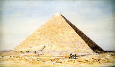 吉萨大金字塔，埃及，第四王朝，旧王国，公元前26世纪 1831年 作者 弗朗西斯·维文（Francis Vyvyan）