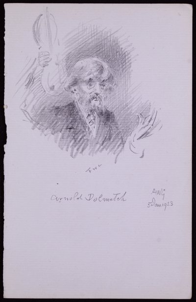 阿诺德·杜尔梅奇（Arnold Dolmetsch）的肖像 作者 弗朗西斯·威尔弗雷德·劳森