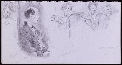 亚瑟·拉克姆（Arthur Rackham）的肖像 作者 弗朗西斯·威尔弗雷德·劳森