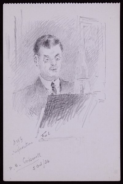 HB Creswell 的肖像 作者 弗朗西斯·威尔弗雷德·劳森