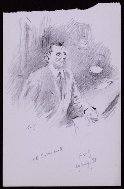 HB Cresswell的肖像 作者 弗朗西斯·威尔弗雷德·劳森