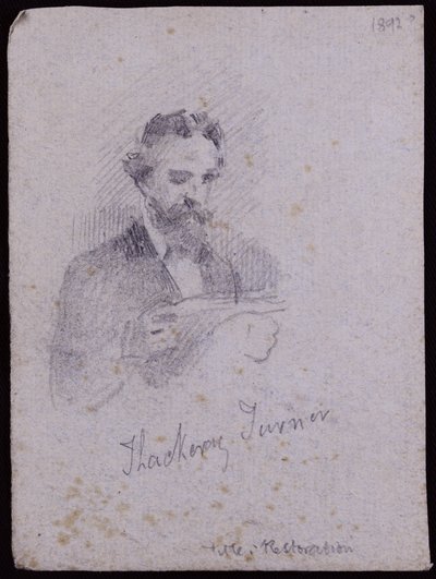 H Thackeray Turner的肖像，约1900年（纸上铅笔） 作者 弗朗西斯·威尔弗雷德·劳森