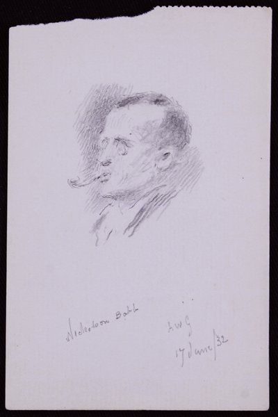 S Nicholson Babb的肖像 作者 弗朗西斯·威尔弗雷德·劳森