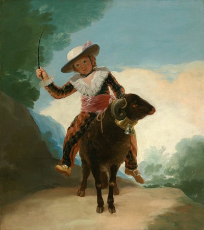 骑羊的男孩，178687。 作者 弗朗西斯科·德·戈雅