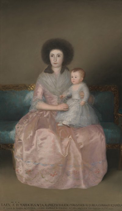 阿尔塔米拉伯爵夫人和她的女儿玛丽亚·奥古斯丁（MaríaAgustina），1787-88年。 作者 Francisco de Goya