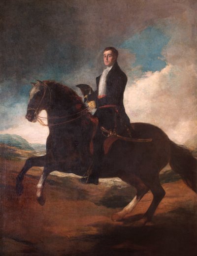 威灵顿公爵的马术画像，1812年。   作者 弗朗西斯科·德·戈雅