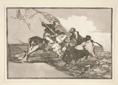 Modo con que los antiguos espaoles cazaban los toros  作者 弗朗西斯科·德·戈雅