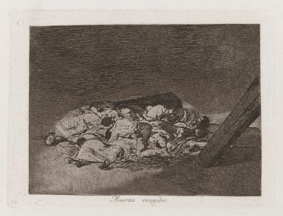 Muertos recogidos》（《死者的收获》），选自《战争的灾难》（Los desastres de la guerra）第 63 版 作者 弗朗西斯科·德·戈雅