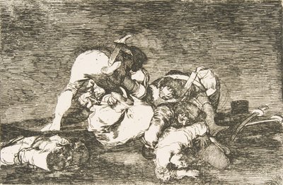 《战争灾难》中的第10页德拉瓜拉灾难报：这些也没有。坦波克...，1810。 作者 弗朗西斯科·德·戈雅