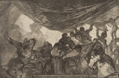 来自Disparates的盘子15：Clear Folly，ca。 1816-23年于1864年出版。 作者 弗朗西斯科·德·戈雅