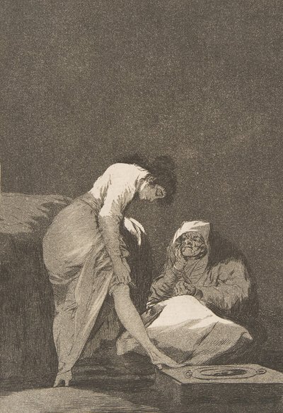 洛斯·卡普里科斯（Los Caprichos）的盘子17：很好地伸展扔得好，1797-98年。 作者 弗朗西斯科·德·戈雅