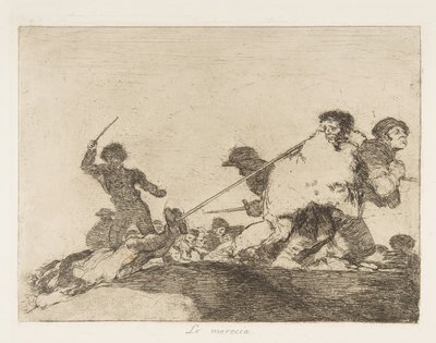 《战争灾难》中的第29页洛·德·德斯特拉斯·德拉瓜拉:: He ...，1810年，1863年出版。 作者 弗朗西斯科·德·戈雅