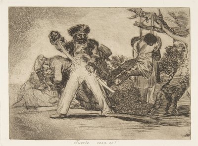 《战争的灾难》第31页，《灭亡的沙漠》，1810年出版，1863年。 作者 弗朗西斯科·德·戈雅