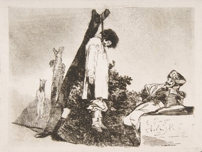 板块36来自《战争的灾难》Los Desastres de La Guerra："不是[在这种情况下]eit...，1810。 作者 弗朗西斯科·德·戈雅