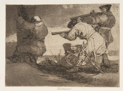 《战争灾难》：《战争灾难：胡须...》 1810年版，第38页，1863年出版。 作者 弗朗西斯科·德·戈雅