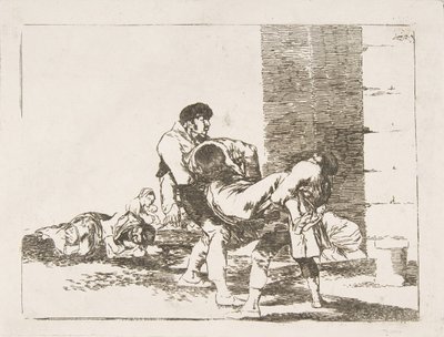 图版56来自《战争的灾难》Los Desastres de la Guerra：《致墓地》，A...，1810-14。 作者 弗朗西斯科·德·戈雅