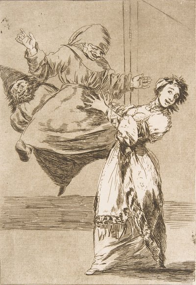 洛斯·卡普里科斯（Los Caprichos）的74号盘子：不要尖叫，愚蠢的没有沙哑，tonta，1799年。 作者 弗朗西斯科·德·戈雅