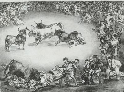 来自 "波尔多公牛 "的西班牙娱乐，1825年，1825年。 作者 弗朗西斯科·德·戈雅