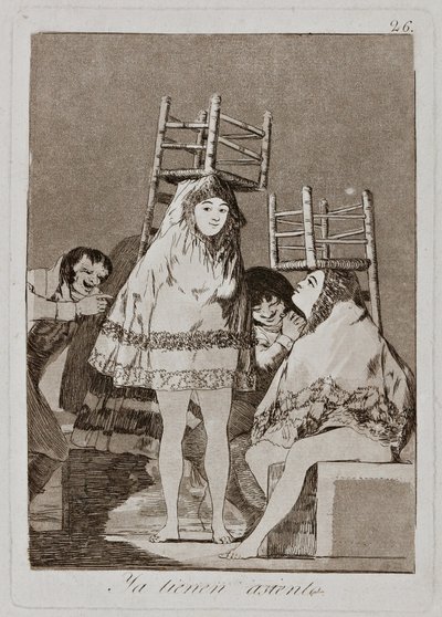 他们已经从“ Los Caprichos”（随想曲）系列中获得了一个座板26 作者 弗朗西斯科·德·戈雅