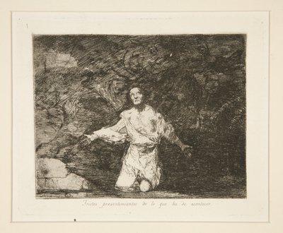 Tristes presentimientos de lo que ha de acontecer (Sad Forebodings of What is going to Happen), pl. 1 from Los desastres de la guerra (The Disasters of War) 作者 弗朗西斯科·德·戈雅