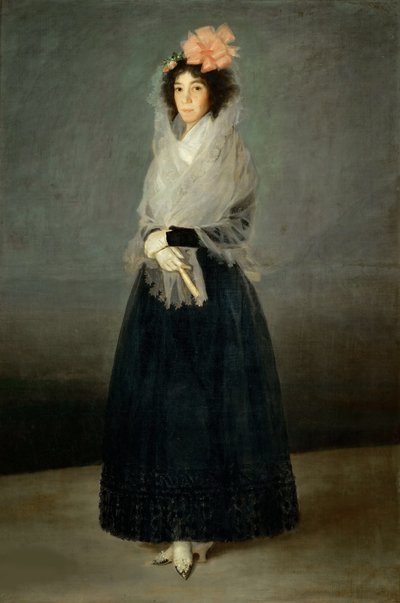 德尔卡皮奥伯爵夫人的肖像，1757-1795年的拉索拉纳侯爵，约1794年。 作者 Francisco Goya de