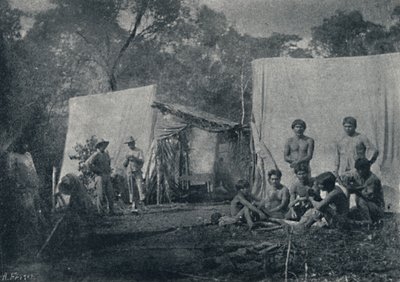 瓜拉尼人参观营地，1895年 作者 弗朗西斯科·亨斯勒