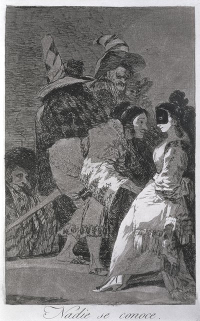 193-0082106 没有人认识自己，“Los caprichos”的第 6 版，酒吧。 1799（蚀刻） 作者 弗朗西斯科·何塞·德·戈雅 y Lucientes