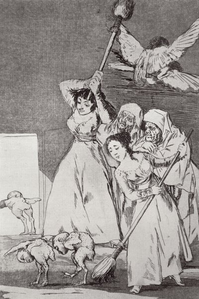 193-0082120 他们去了，弹奏的，第 20 盘“Los caprichos”，酒吧。 1799（蚀刻） 作者 弗朗西斯科·何塞·德·戈雅 y Lucientes