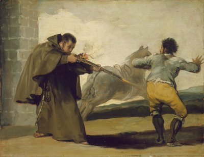 修道士佩德罗射杀萨尔瓦多·马拉加托（El Maragato）（约1806年） 作者 弗朗西斯科·德·戈雅