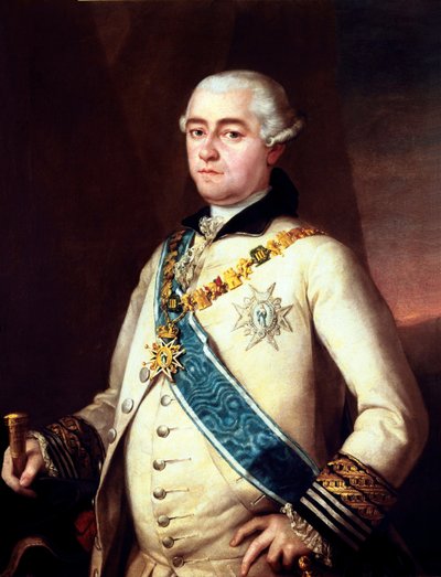 戈亚-卢西恩特斯，弗朗西斯科-德（1746-1828 年）；阿尔坎塔拉-洛佩斯-德祖尼加，佩德罗（18 世纪）。米兰达-德尔-卡斯塔纳尔第 14 位伯爵和佩纳兰达第 10 位公爵。如画框题词所述，该作品曾被认为是弗朗西斯科-德-戈雅（Francisco de Goya）的作品。金柄上的 作者 弗朗西斯科·何塞·德·戈雅 y Lucientes