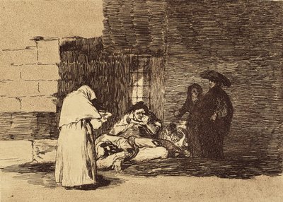 弗朗西斯科-德-古雅-卢西恩特斯（1746-1828 年）。一个女人的慈善》。1810-1820.(15.5 x 20.6 厘米）。战争的灾难》第 49 版。蚀刻版画。西班牙。马德里（自治区）。马德里。国家图书馆 作者 弗朗西斯科·何塞·德·戈雅 y Lucientes